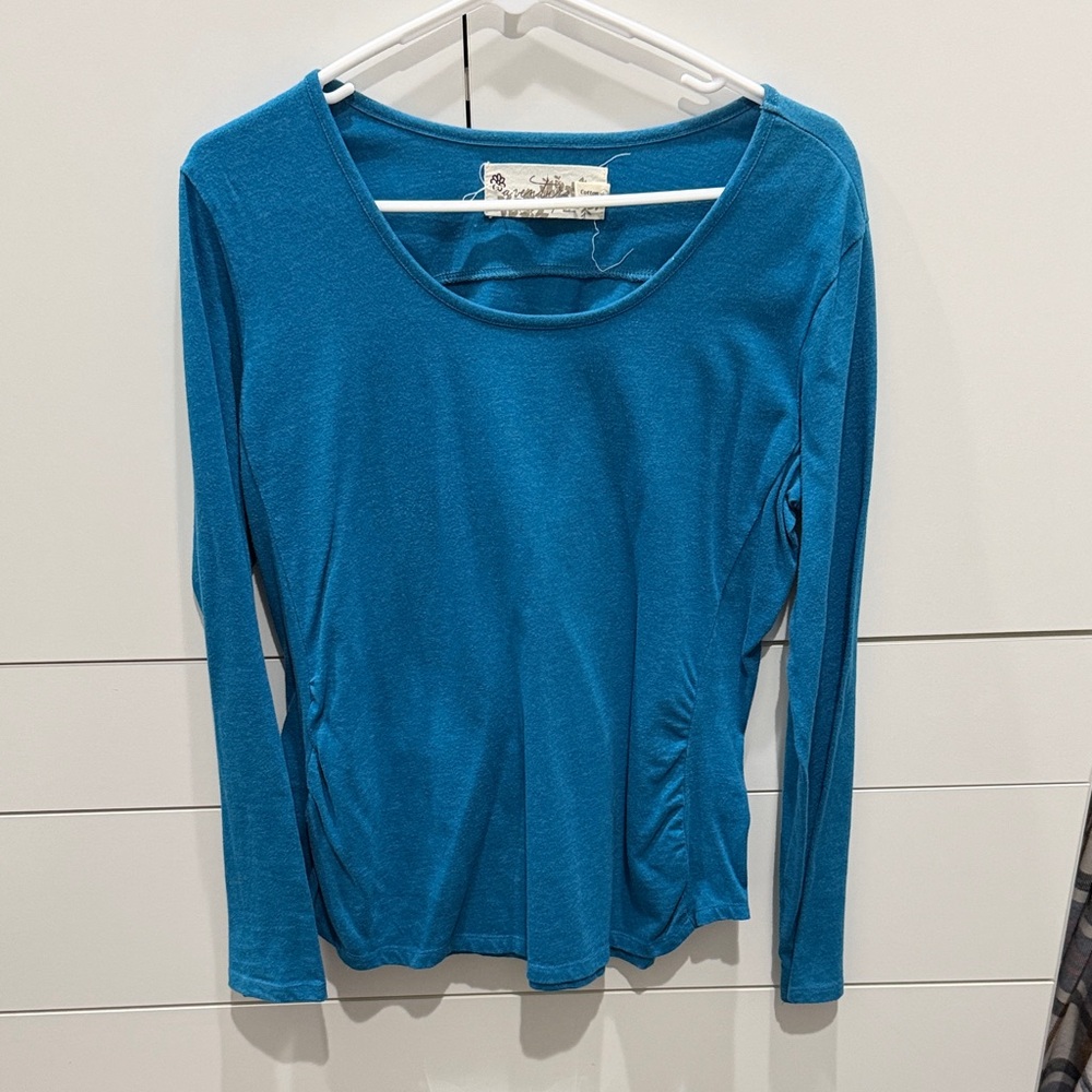 Aventura Teal Long Sleeve Women's Top